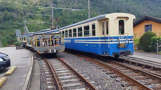 100 anni locarno-Domodossola : treno storico  in partenza da Intragna