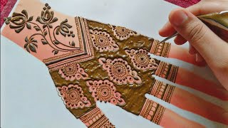 stylish Back Hand mehndi design day-7#mehandi #simplemehndi #easymehndi #easymehndidesign