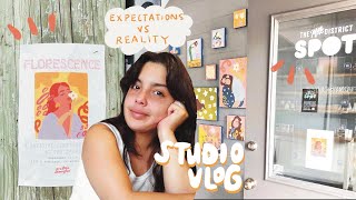 ☺ studio vlog ☺ pop up show & expectations vs reality