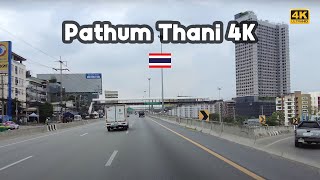 Driving 4K 🇹🇭 downtown Pathum Thani province In Thailand 2023