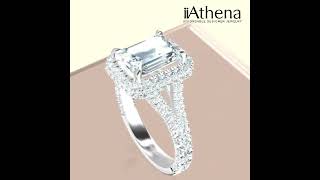 iiAthena Radiant Cut Created Diamond Engagement Ring