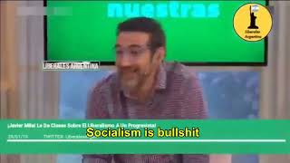 Javier Milei when confronted about being offensive towards socialists