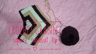 Crochet granny square top #summertop #croptop #bikinitop #quarantineproject