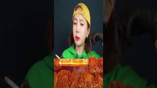 [Mukbang ASMR] HOT Spicy Chicken Sauce🔥 Small octopus🐙&Enoki Mushrooms Eatingshow Ssoyoung