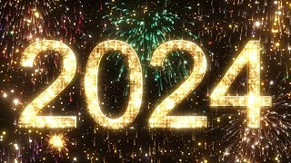 2024 Countdown New Year Eve Midnight Clock 4K Animation