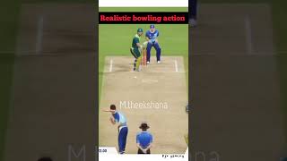 Realistic bowling action of M.theekshana in Dream cricket24 #shorts #viral #trending #realcricket22