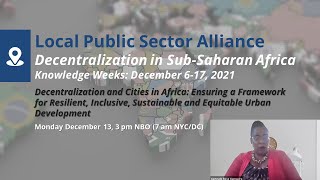 Ensuring Resilient, Inclusive, Sustainable and Equitable Urban Development (Gertrude Rose Gamwera)