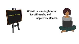 Examples of affirmative and negative sentences in present tense in Swahili.