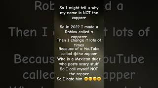 This is why my names is Thezapperrr and it’s not random cuz the zapper on YouTube is just wired🗿🗿