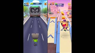 talking Tom gold run vs talking Tom time rush gameplay funny fails 1