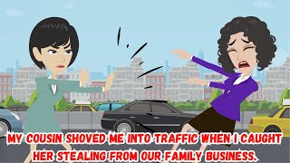 My Cousin Shoved Me Into Traffic When I Caught Her Stealing From Our Family Business.