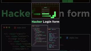 Haker Login Form Making Using Html Css Only ||!#html #css #haker #form #making #using #programming