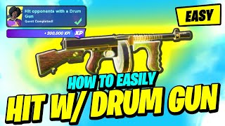 How to EASILY Hit Opponents with a Drum Gun & Gain Shields or Health at The Doggpound - Fortnite