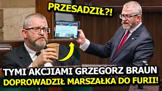 GRZEGORZ BRAUN ZA TO PRAWIE WYLECIAŁ Z SEJMU! MARSZAŁEK SIĘ WKURZYŁ, CHOĆ NAWET NIC NIE POWIEDZIAŁ!