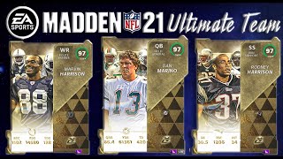 MUT 21 Ultimate Legends Reveal LTD Dan Marino PLUS Marvin Harrison & Rodney Harrison