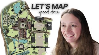 Map with me || Mansion Mapping Speed Drawing