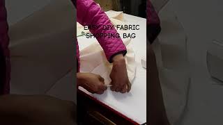 EASY DIY REUSABLE FABRIC SHOPPING BAG #shortvideo #shorts #short