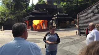 Jack Daniels Visitor Tour. Down in the Rickyard making charcoal.