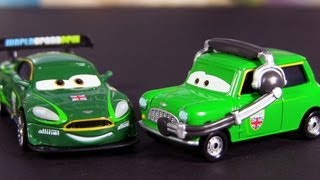 Cars 2 Austin Littleton Nigel Gearsley 2013 Movie-Moments 2-Pack 4/17 Mattel World Grand Prix