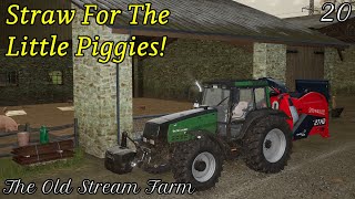 Little Piggies Getting Some Fresh Straw! - The Old Stream Farm Ep 20 - Farming Simulator 22