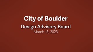 3-13-24 Design Advisory Board Meeting