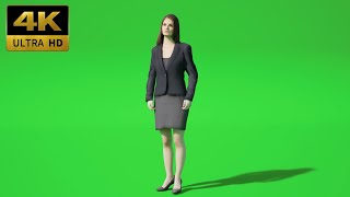 003 - Green Screen | Chroma Key | Character Woman 4K