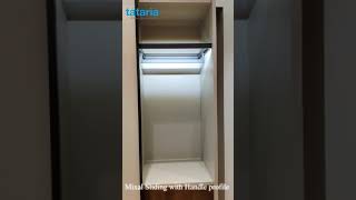 Mixal Sliding with edge handle profile & Lumix shelf with rod