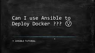 #Shorts ansible to deploy docker