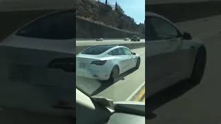 #Tesla Autopilot | Driver Sleeping on the Road #shorts