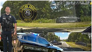 STOLEN Charger Scatpack 392 gets 4 PIT's by Georgia Police before CRASHING into a DITCH!