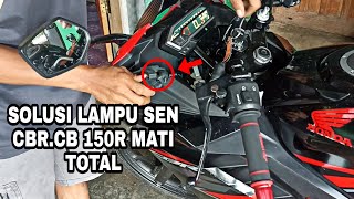 CARA MENGATASI CBR.CB 150R LAMPU SEN NYA MATI DAN CARA PEMASANG PLASER CR7