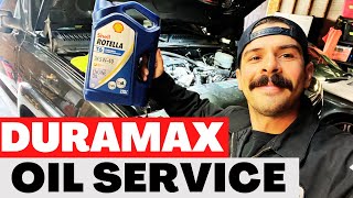 How To Duramax Oil Change DIY 2005 Chevy Silverado 2500 6.6 TurboDiesel LLY