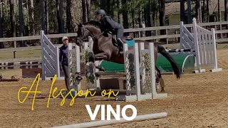 Practicing Lead Changes and Riding Through a Gymnastic Exercise on Vino