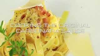 Cooking the original Carbonara Sauce