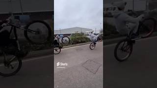 Learning INSANE Wheelie Tricks 🔥 (SCARY) #bikelife #wheelie #shorts #fypシ