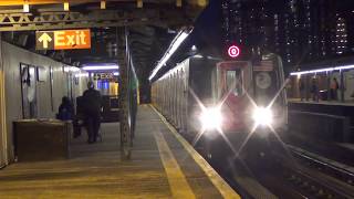 MTA Subways - Kawasaki R160B #9098 on the (Q) at 39th Avenue (2016 Video)