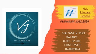 HLL lifecare limited | hll lifecare limited recruitment 2024 #maharashtrajobs #vacancyjob #hll #jobs