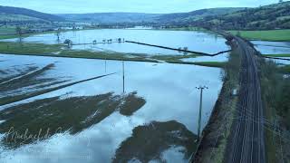 Drone flight around the flood planes at Carlton - Near Skipton