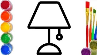 Сурет салу. Bolalar uchun stol chiroq rasmini chizish. Draw a picture of a table lamp for children