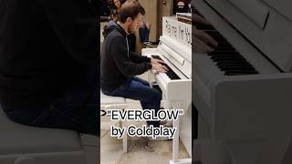 "EVERGLOW" by Coldplay on public piano at Central station #shorts #piano #public #music #cover #song