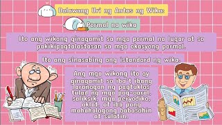 💟 (FILIPINO) Ano ang Dalawang Uri ng Antas ng Wika? | #iQuestionPH