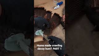 Crazy homemade turkey decoy hunt - PART 1... PART 2 coming soon #hunting #turkeyhunting #scootnshoot