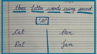 Three letter words of sound a/ 10 three letter words using sound a/ 3 letter words for kindergarten