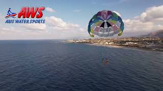 Parasailing drone footage from Aris Water Sports!🌊🪂