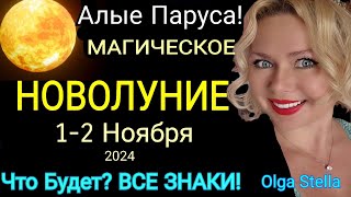 АЛЫЕ ПАРУСА🔴НОВОЛУНИЕ 1- 2 НОЯБРЯ 2024 Что ДЕЛАТЬ? Растущая Луна с 1 - 15.11.2024 от OLGA STELLA