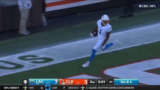 Herbert To Johnston For A 66-yd TD - CHARGERS vs BROWNS - 2024-25 NFL SEASON WEEK 9