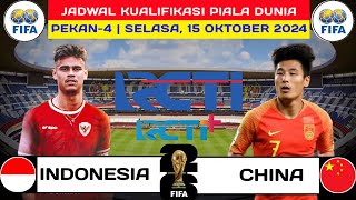 JIKA MENANG INDONESIA DAPAT 15 POIN FIFA!!! Jadwal Timnas Indonesia Vs China