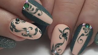 new trending nail designs 2024/nail polish/ glitter nailart design/designs for nails/decorted nails