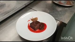 Food Plating Technique  #dessert #Brownie #icecream