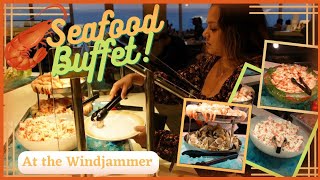 SEAFOOD ON THE LAST NIGHT AT THE WINDJAMMER BUFFET. A.K.A CREOLE SPICE NIGHT. #harmonyoftheseas #rcl